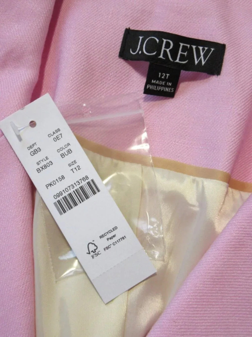 NWT J.Crew Tall Greta Blazer in Bubblegum Pink Stretch Linen Blend Jacket 12T